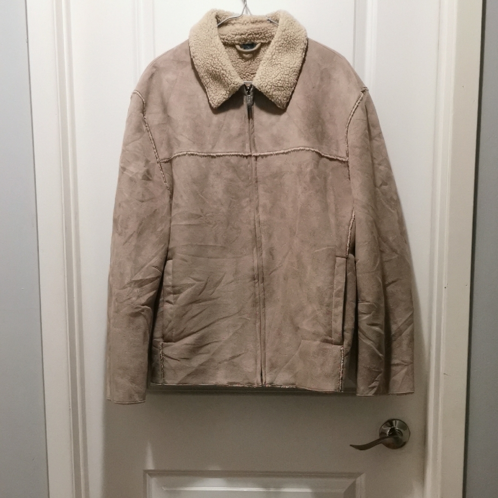 Kenneth Cole Beige Shearling Jacket